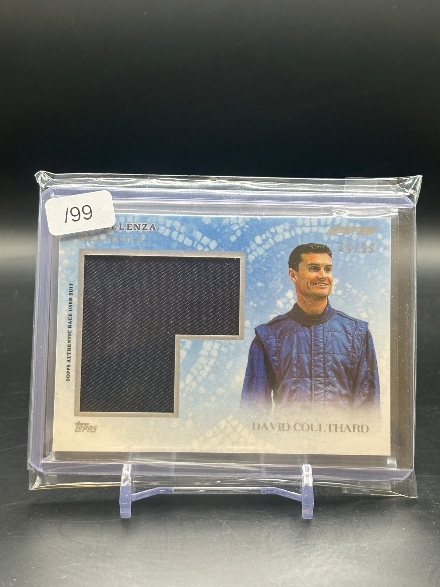 2025 Topps Eccellenza David Coulthard Patch Autograph 34/99