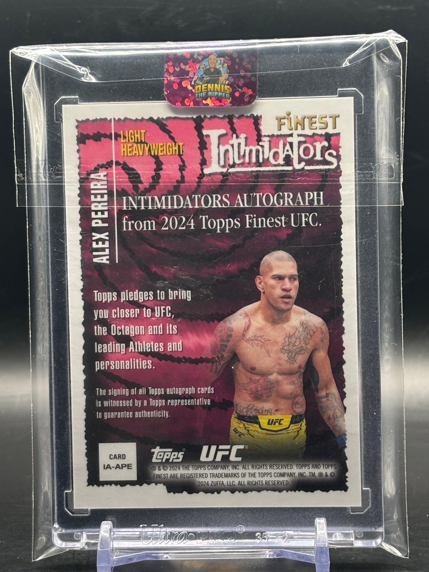 2024 Topps Finest UFC Alex Pereira Intimidators Auto