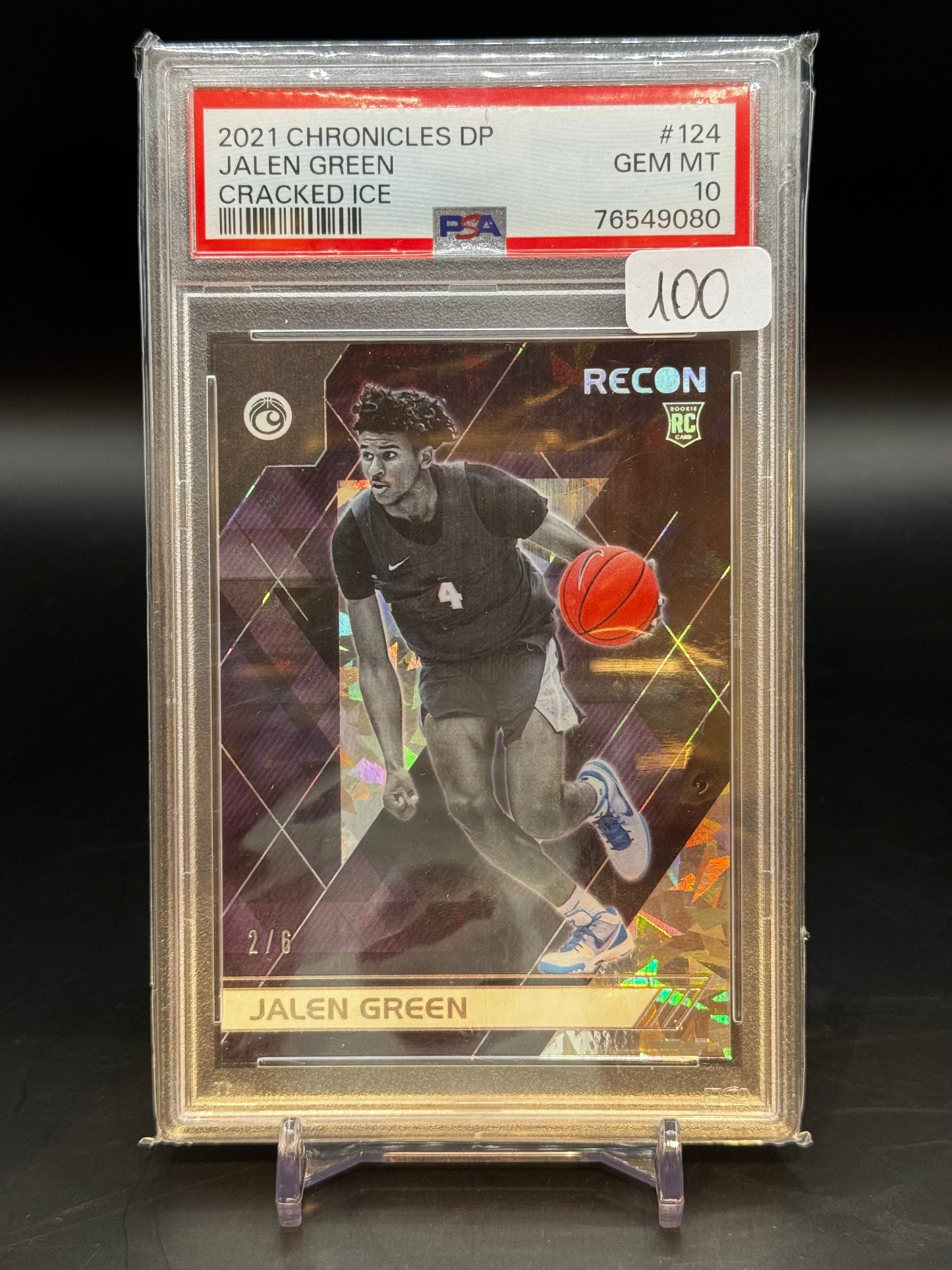 2021 Panini Chronicles Draft Picks Jalen Green Cracked ICE /6 PSA 10 76549080