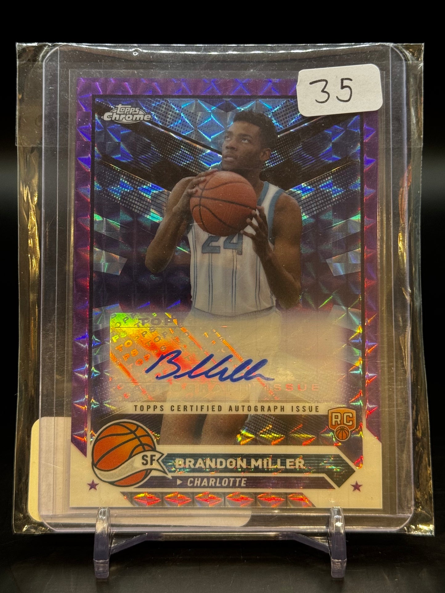 2024 Topps Chrome Brandon Miller Purple Auto