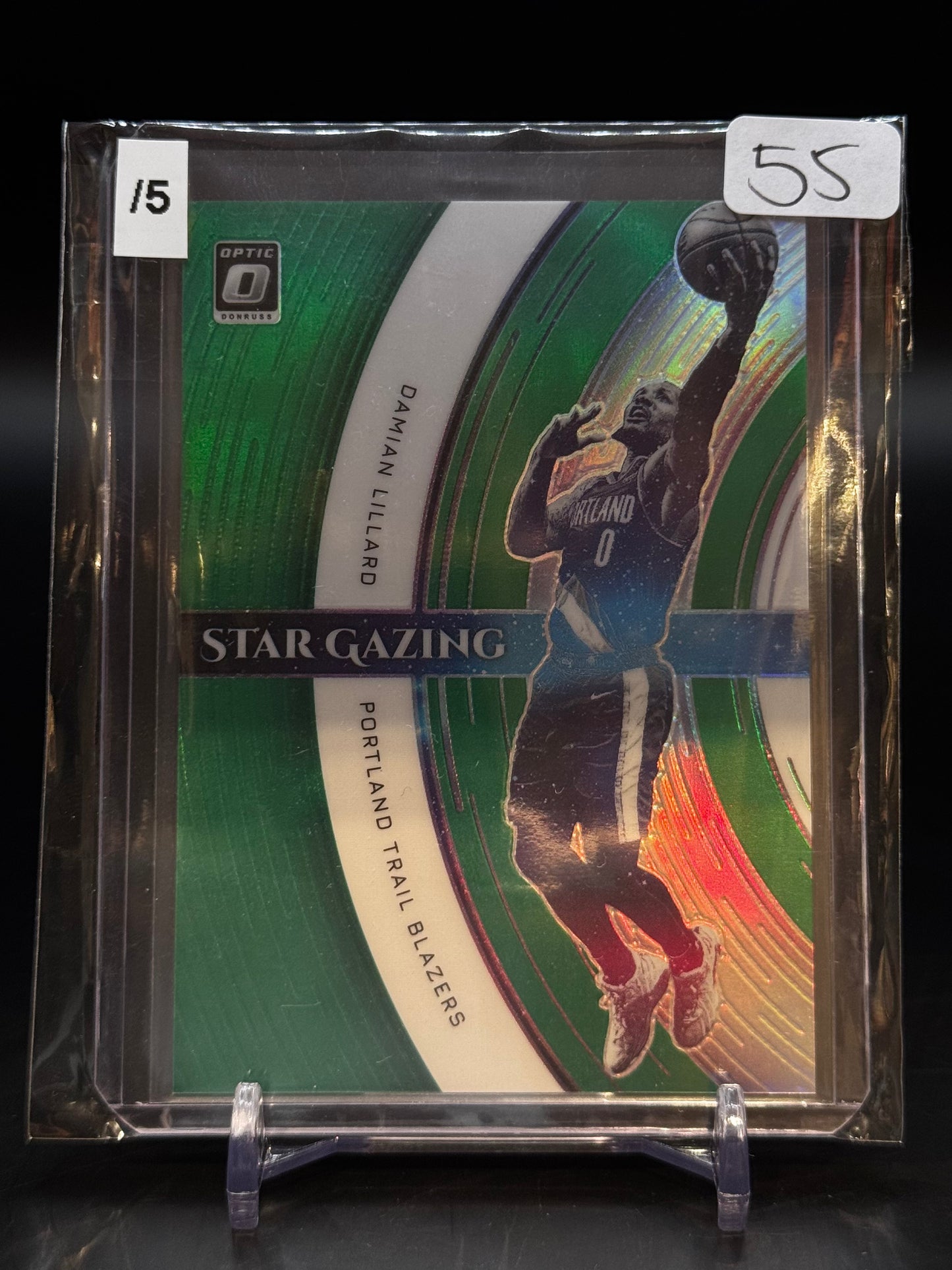2021/22 Panini Donruss Optic Damian Lillard Stargazing Green 3/5