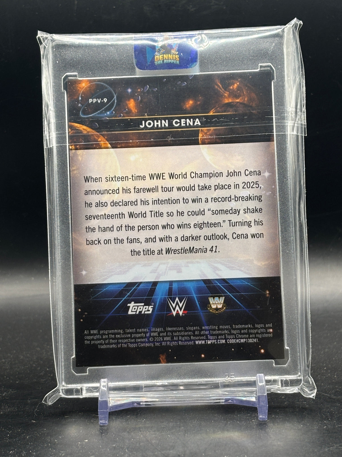 2026 Topps Cosmic Chrome WWE John Cena Venus Planetary Pursuit