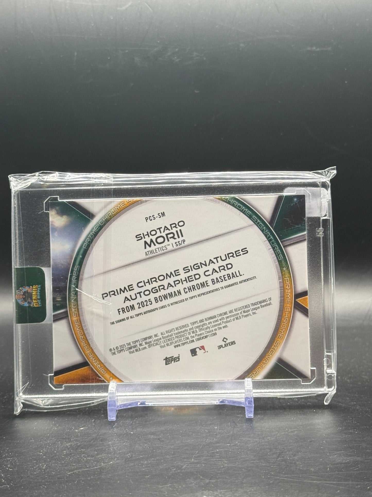 2025 Topps Bowman Chrome MLB Shotaro Morii Athletics Prime Chrome Auto 07/25