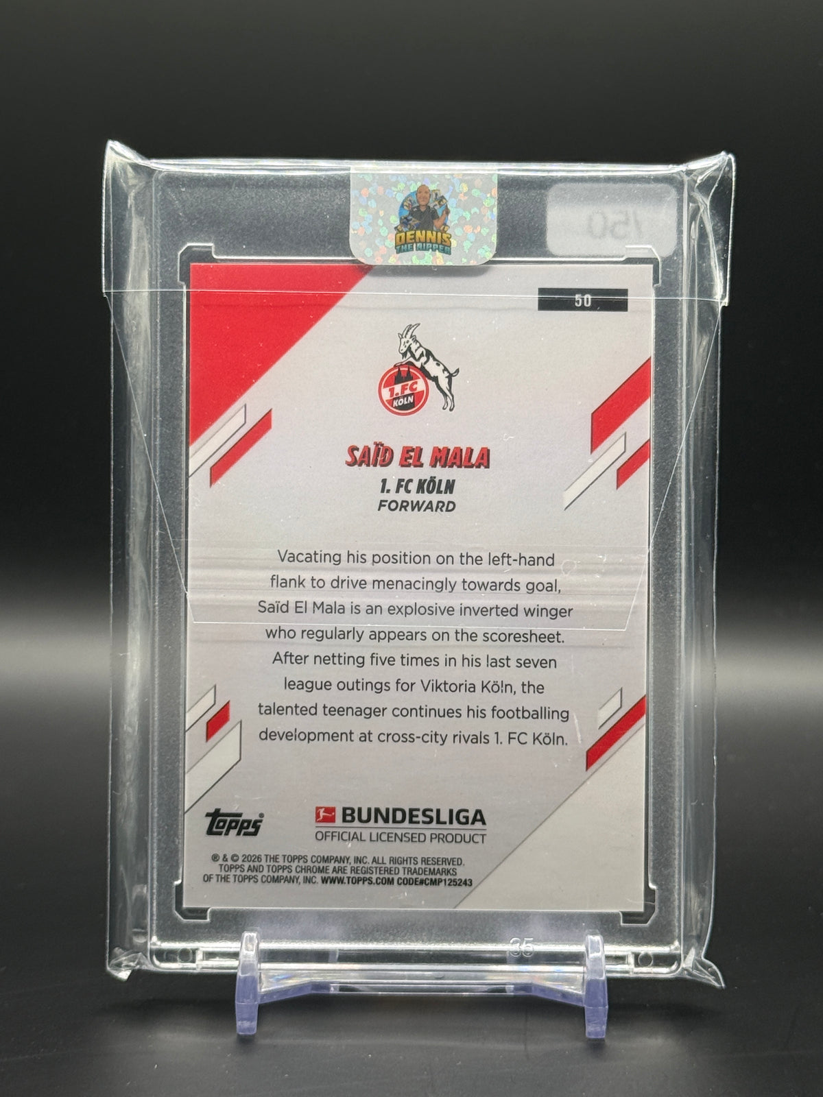 2025-26 Topps Chrome Sapphire Bundesliga Said El Mala Gold 06/50