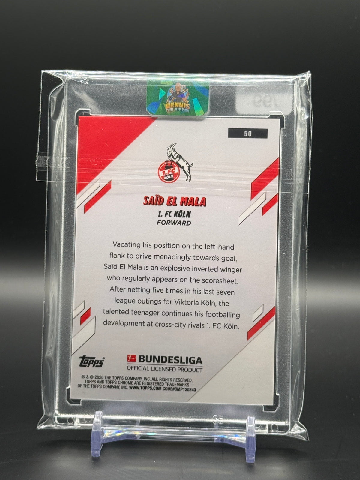 2025-26 Topps Chrome Sapphire Bundesliga Said El Mala Green 25/99