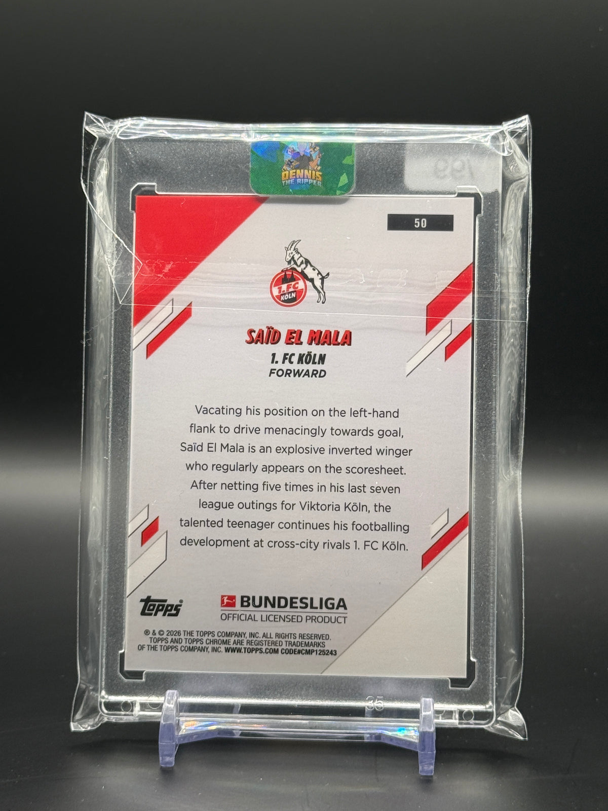 2025-26 Topps Chrome Sapphire Bundesliga Said El Mala Green 64/99