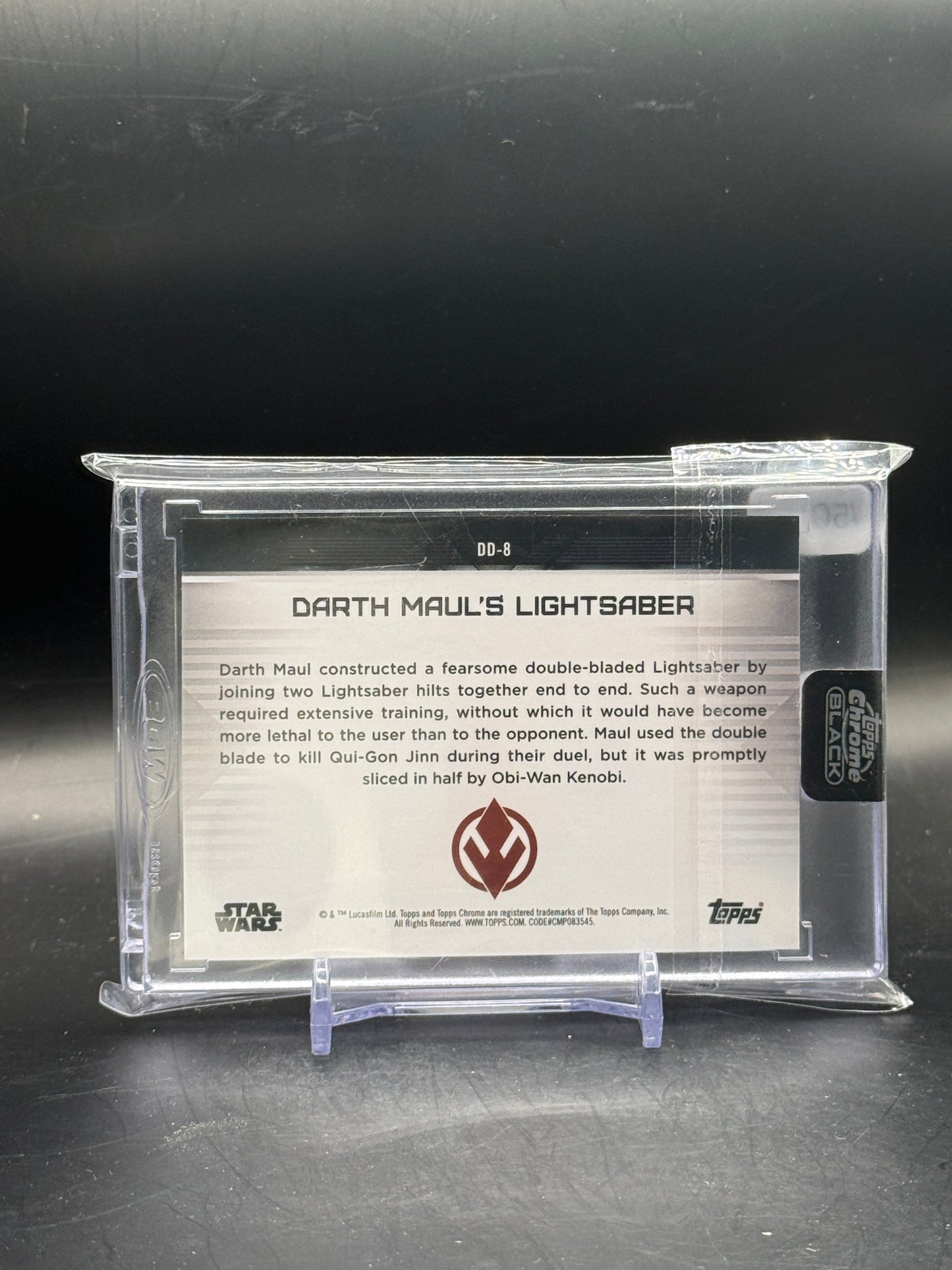 2024 Topps Star Wars Chrome Black Dart Maul's Lightsaber 19/50