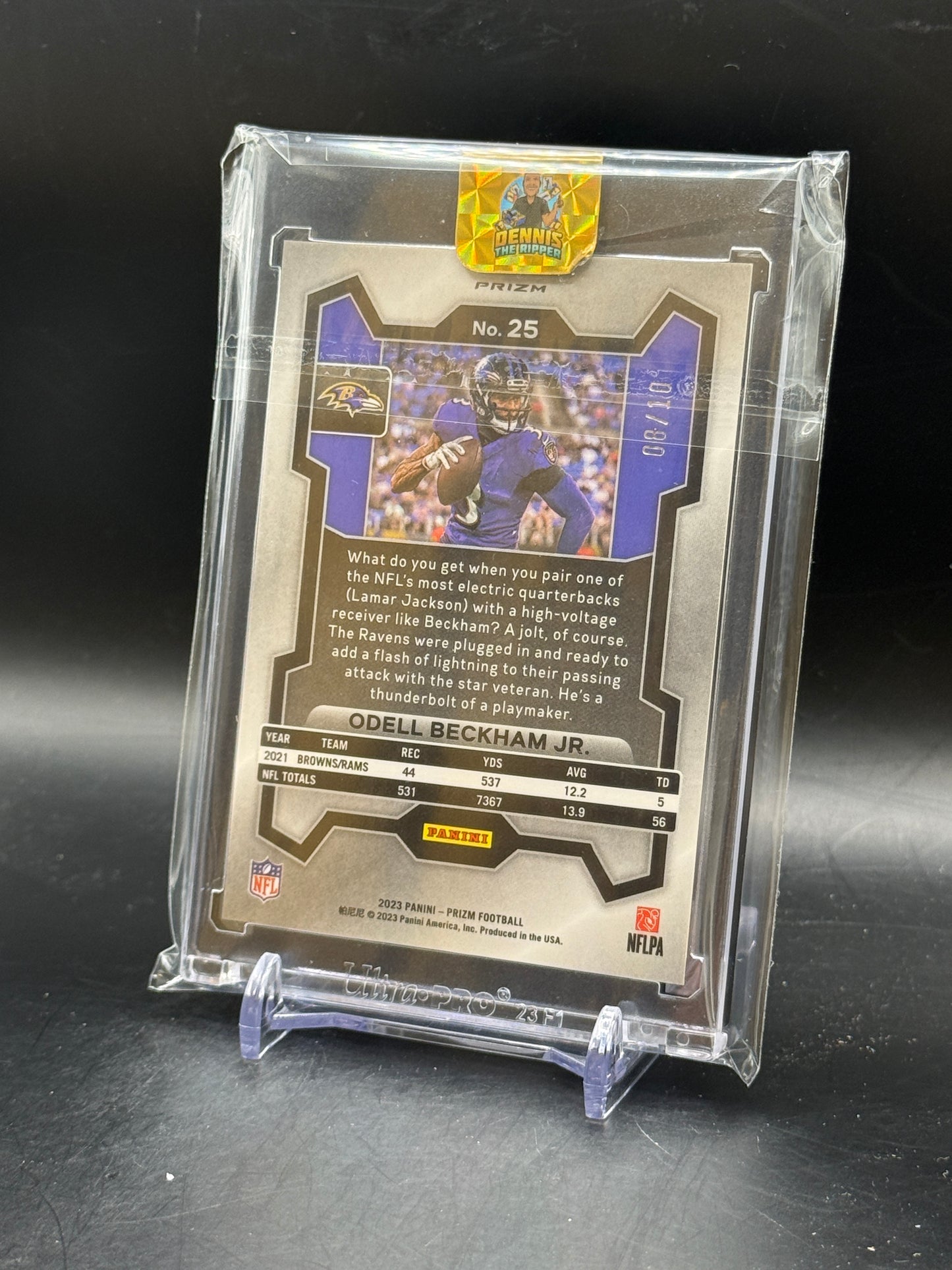 2023 Panini Prizm NFL Odell Beckham Jr. Baltimore Ravens Gold 08/10