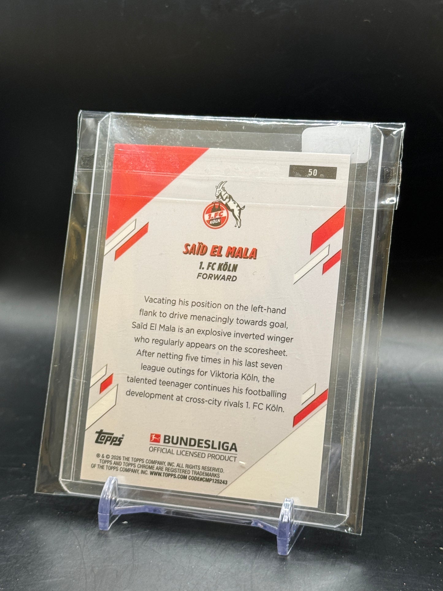 2025-26 Topps Chrome Bundesliga Said El Mala 1. FC Köln Lava Purple 11/75