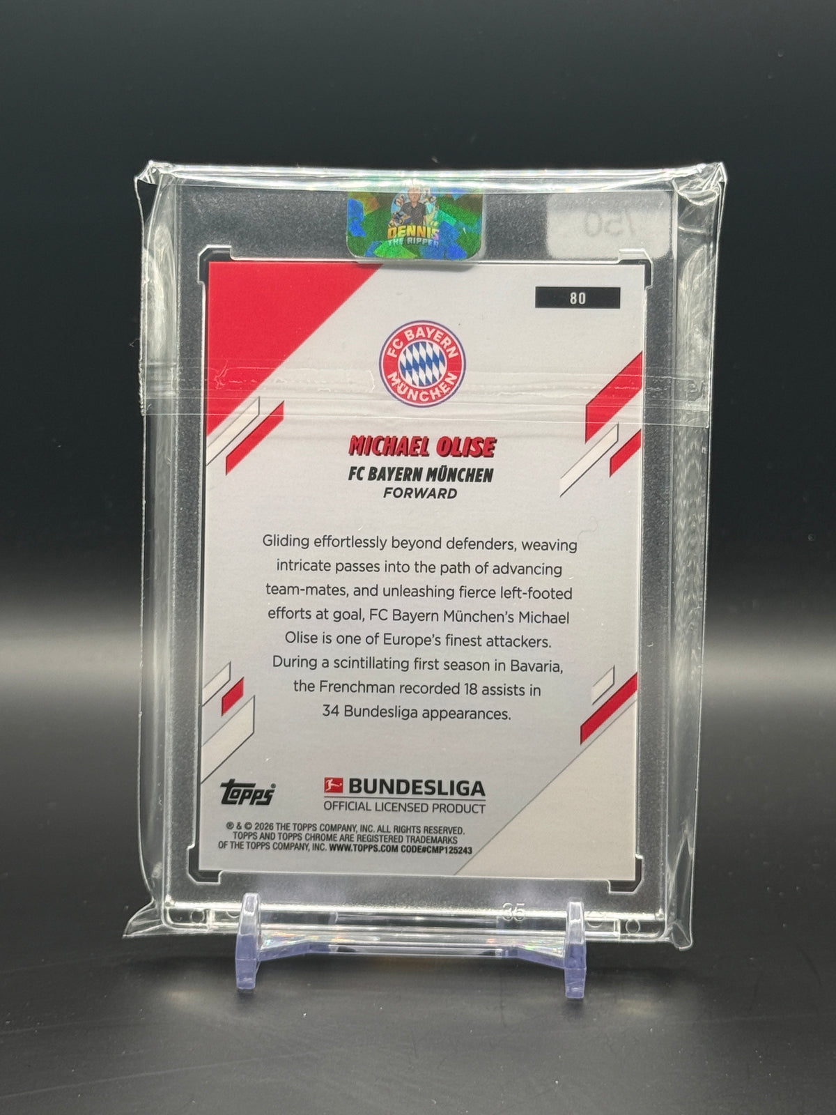 2025-26 Topps Chrome Bundesliga Michael Olise FC Bayern München Gold Wave 30/50