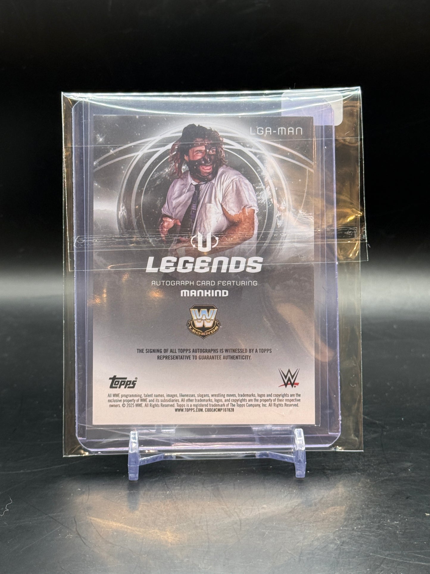 2025 Topps Universe WWE Mankind On-Card Auto 107/199