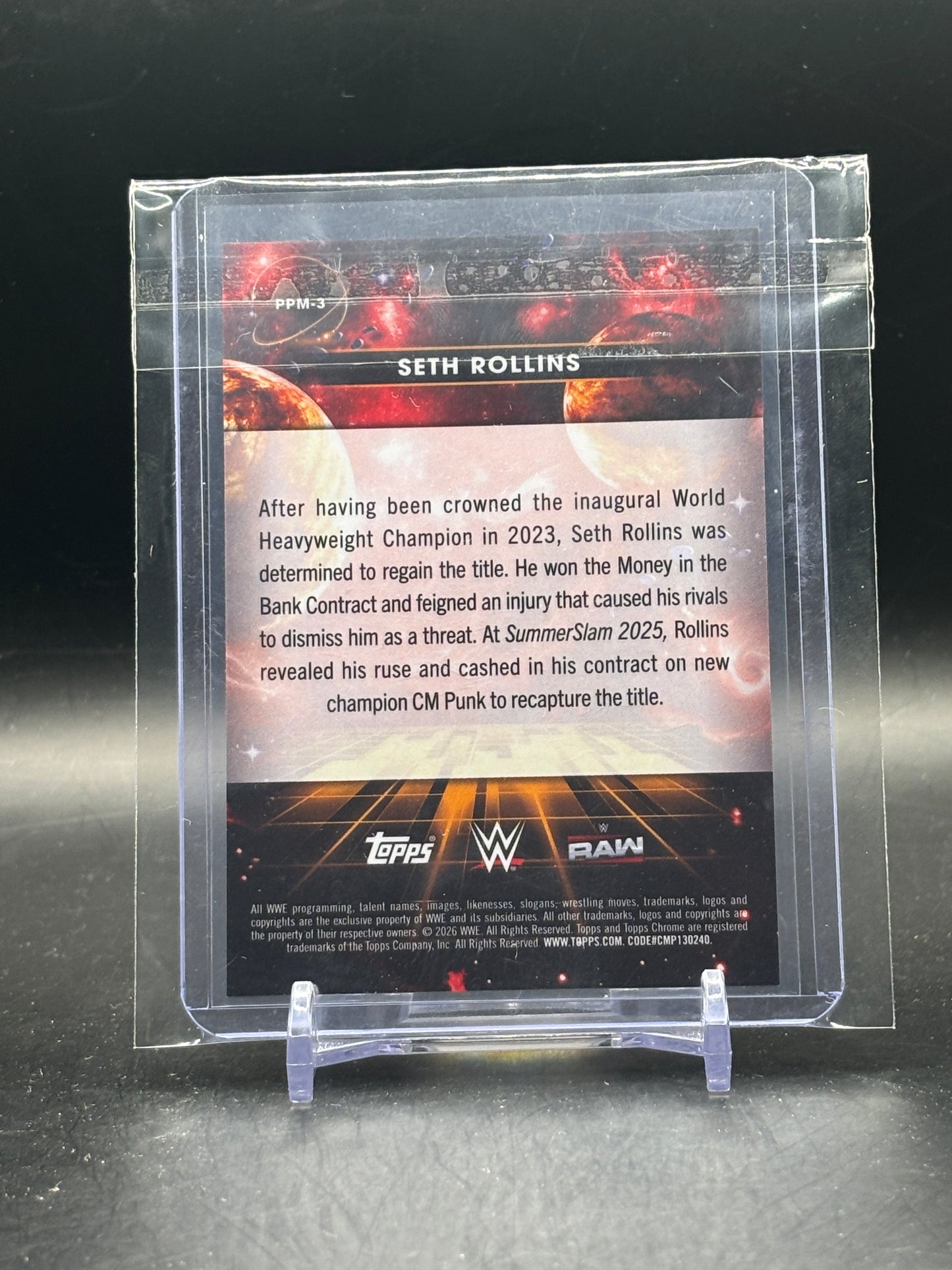 2026 Topps Chrome Cosmic WWE Seth Rollins Mercury