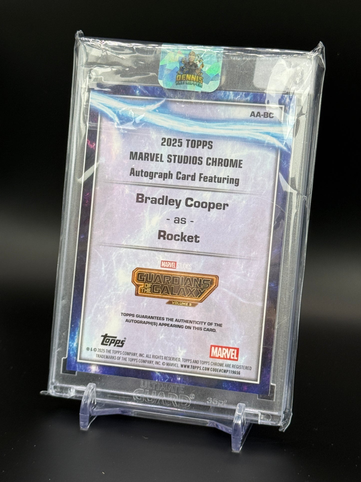 2025 Topps Chrome Marvel Studios Bradley Cooper Rocket Auto 10/10
