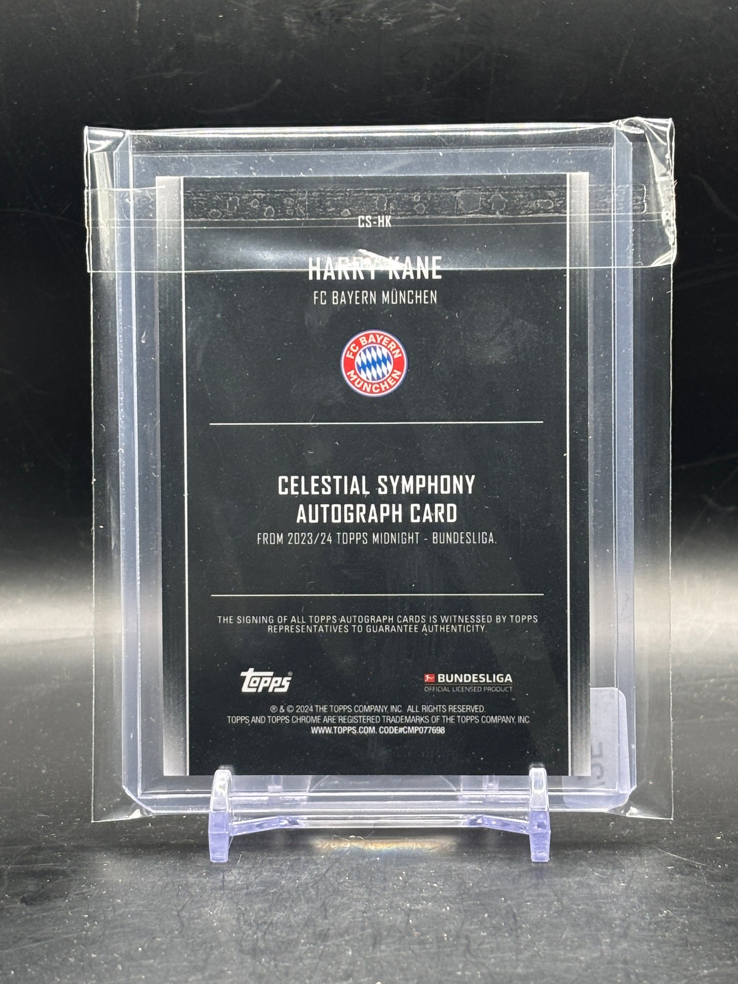 2023-24 Topps Midnight Bundesliga Harry Kane FC Bayern München Celestial Symphony Auto 11/25