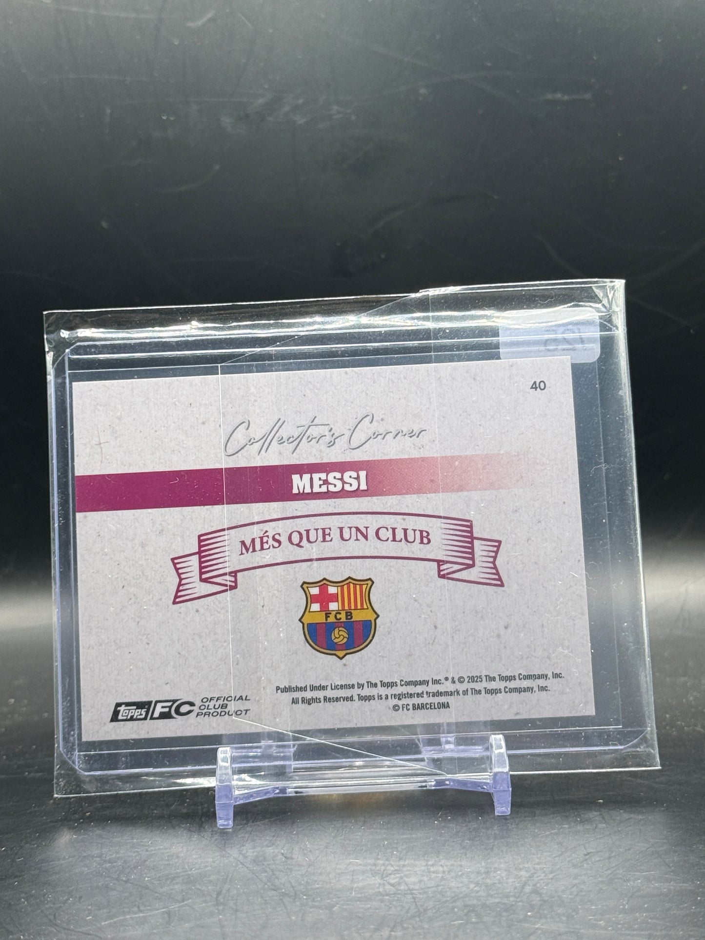 2025-26 Topps FC Barcelona Team Set Lionel Messi Collectors Corner 10/25