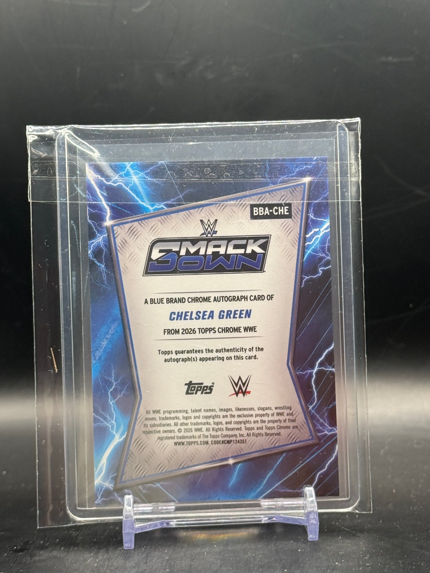 2026 Topps Chrome WWE Chelsea Green Blue Brand Auto