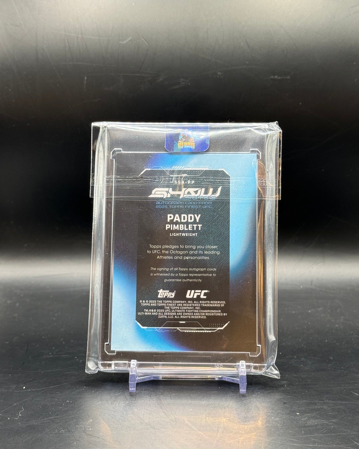 2025 Topps Finest UFC Paddy Pimblett Auto 17/25