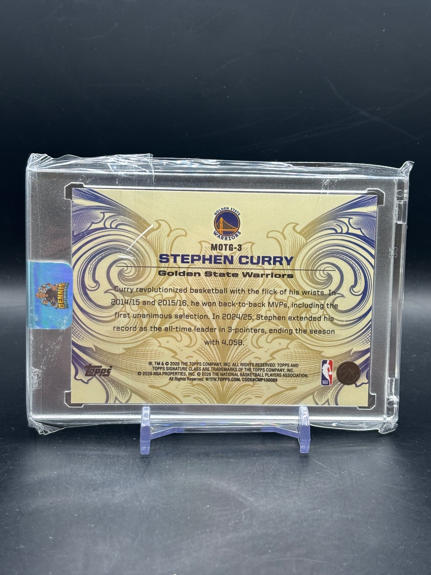 2025-26 Topps Signature Class NBA Stephen Curry Golden State Warriors Monarchs of the Came