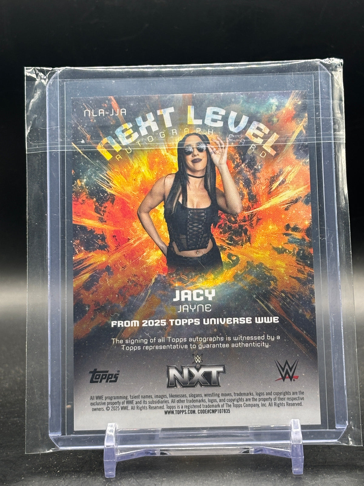 2025 Topps Universe WWE Jacy Jayne Red, White & Blue Stars Auto