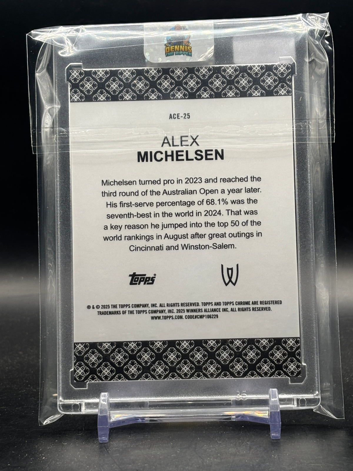 2025 Topps Chrome Tennis Alex Michelsen Red Aces 2/5