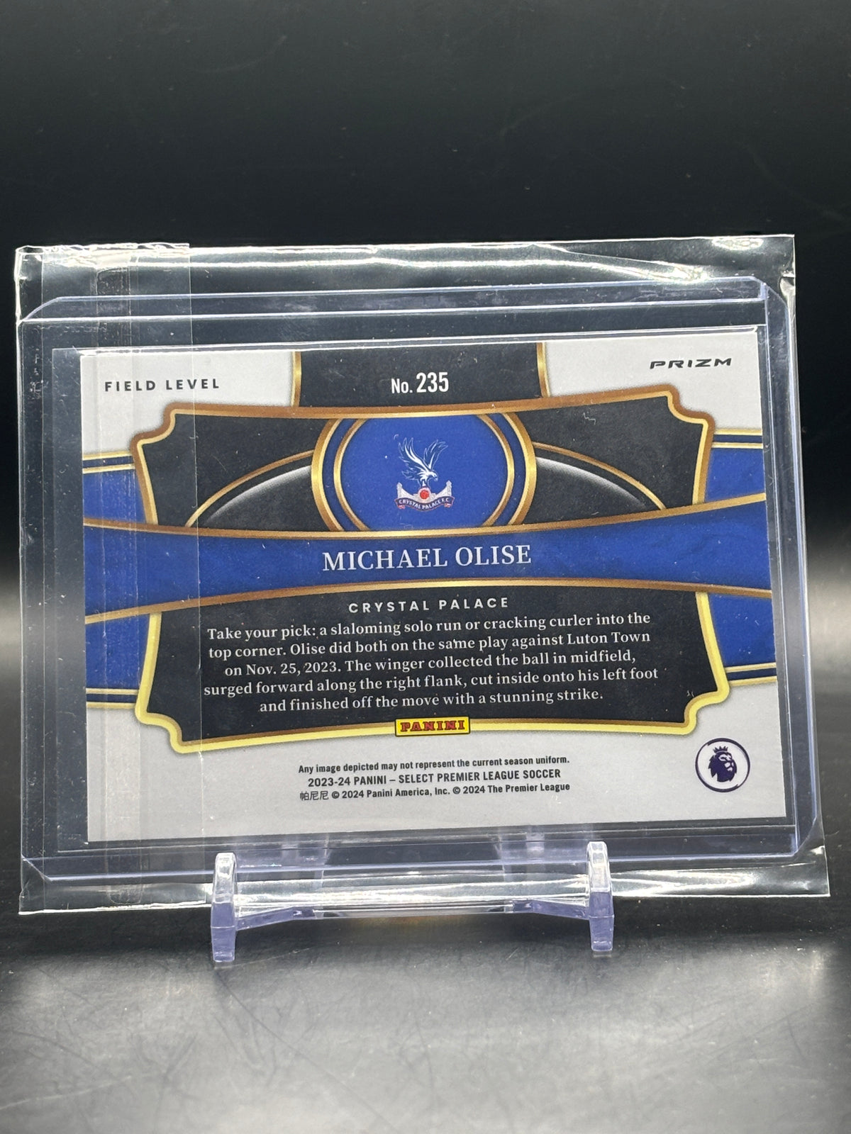 2023-24 Panini Select Premier Leauge Michael Olise Crystal Palace Purple Mojo