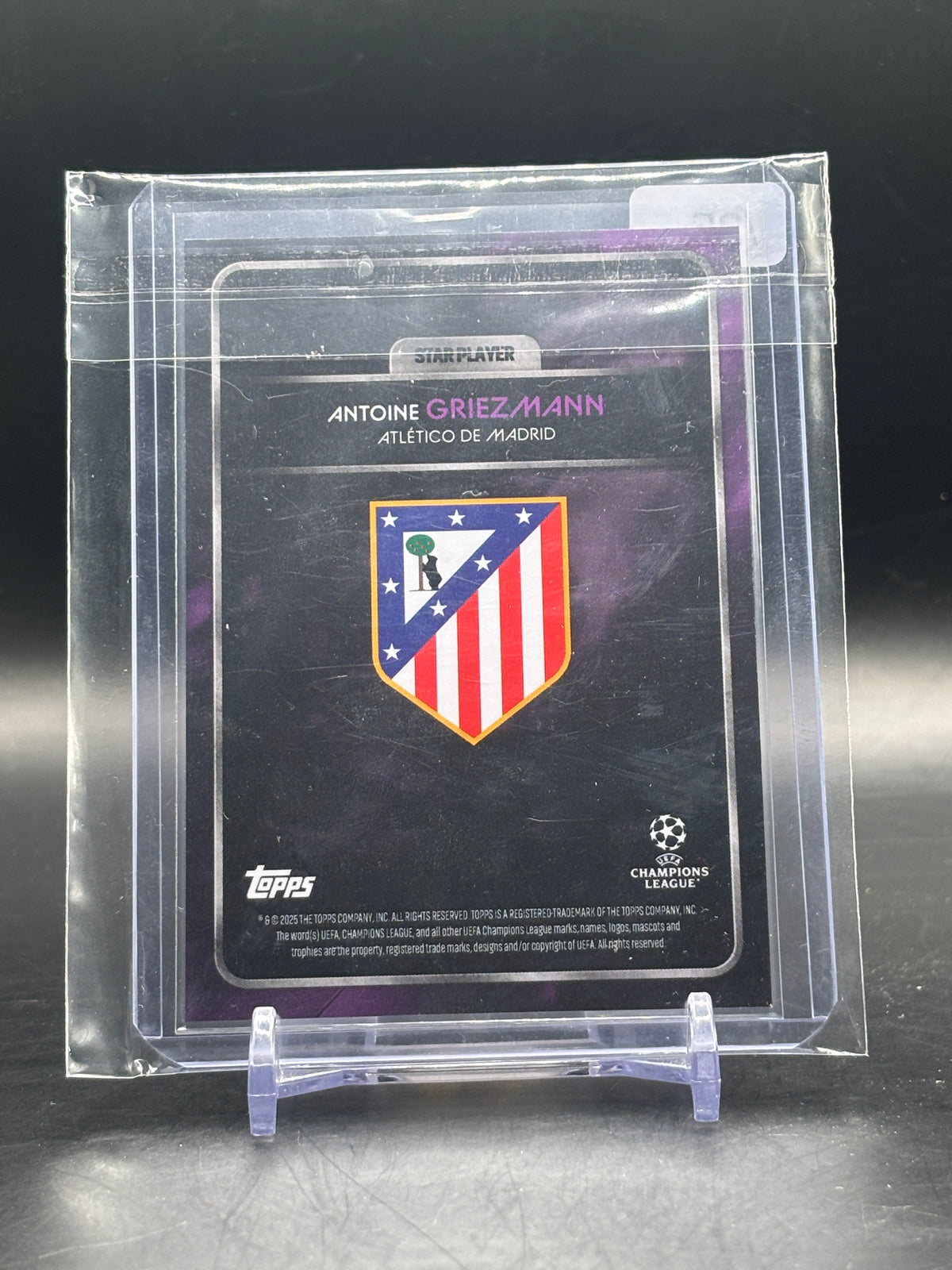 2024-25 Topps Knockout UCC Antoine Griezmann Atletico de Madrid Purple 16/25