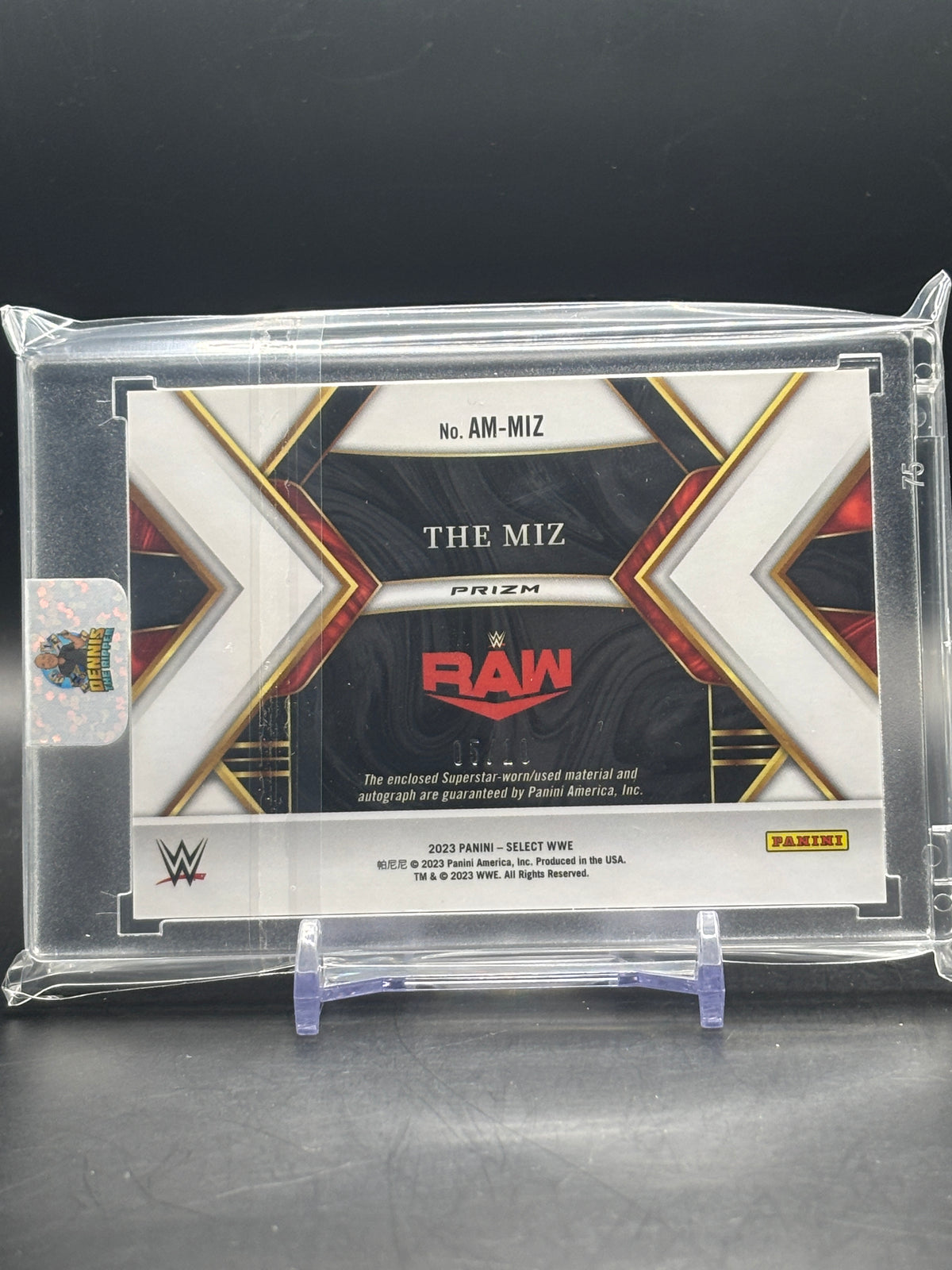 2023 Panini Select WWE The Miz Gold Patch Auto 05/10