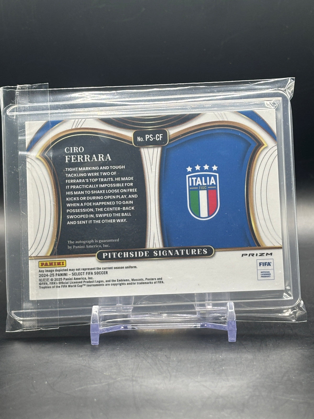 2024-25 Panini Select Soccer Ciro Ferrera Italy Silver Auto