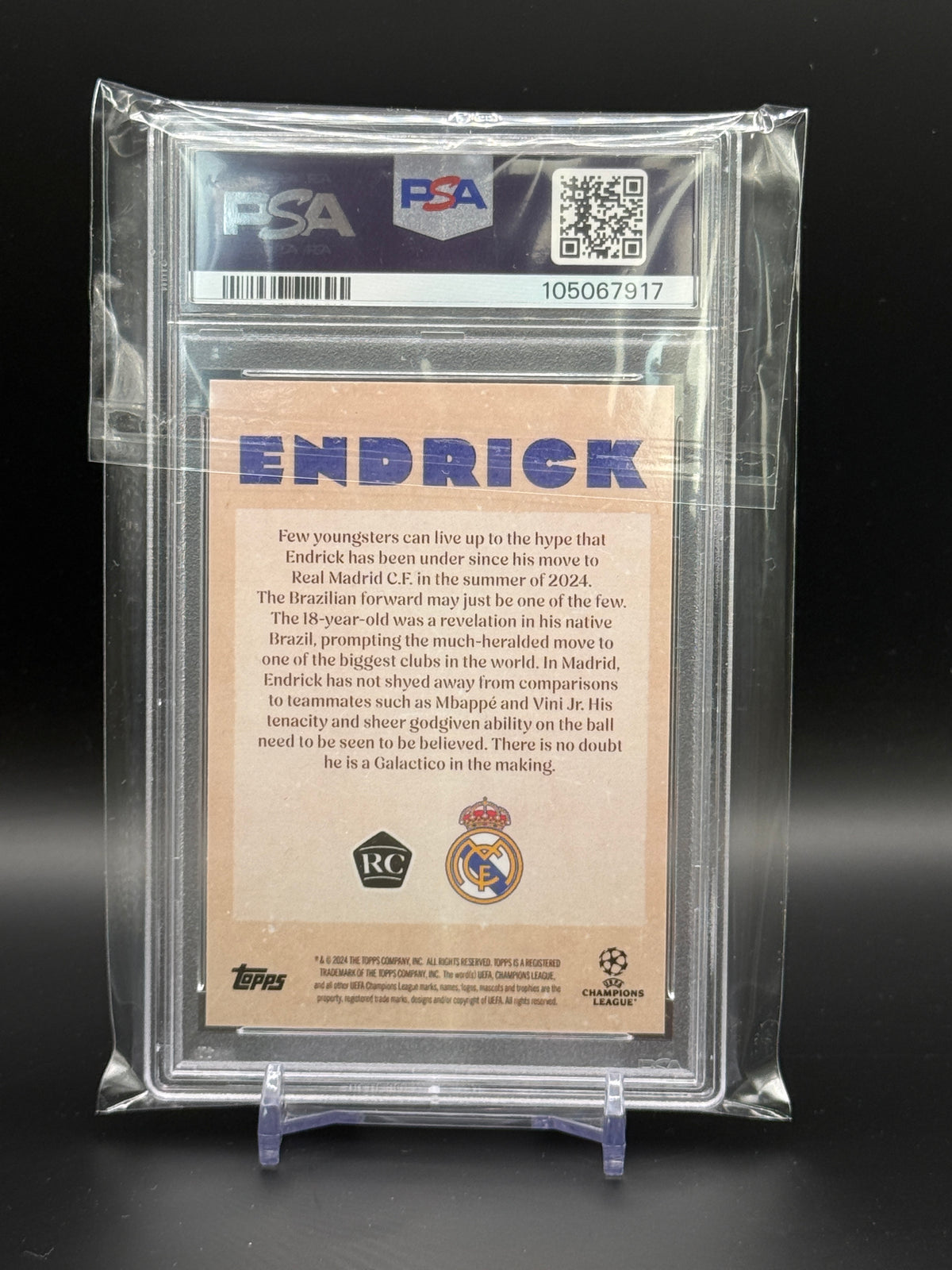 2024-25 Topps Deco UCC Endrick Real Madrid Artistry PSA 10 105067917
