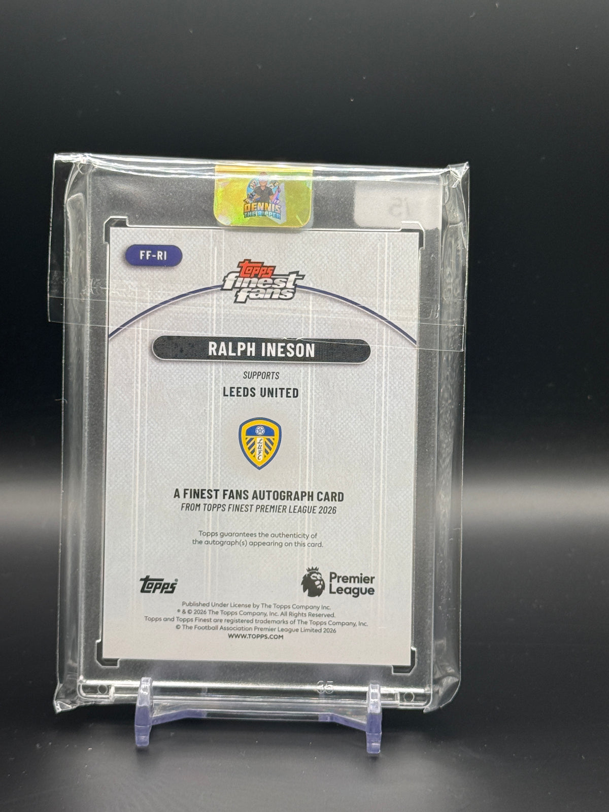 2026 Topps Finest Premier League Ralph Ineson Leeds United Red Auto 4/5