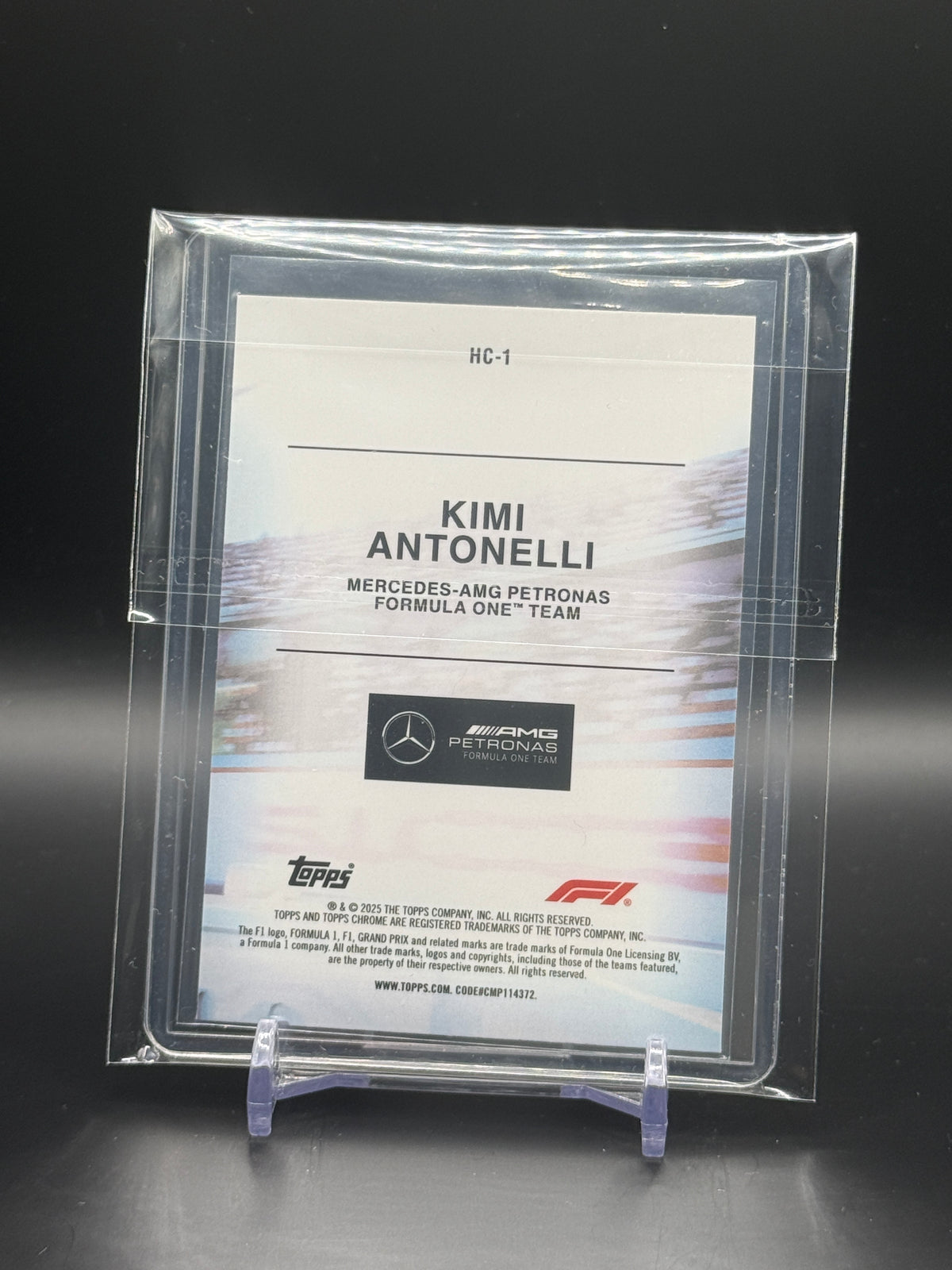 2025 Topps Chrome F1 Kimi Antonelli Mercedes AMG Helmet