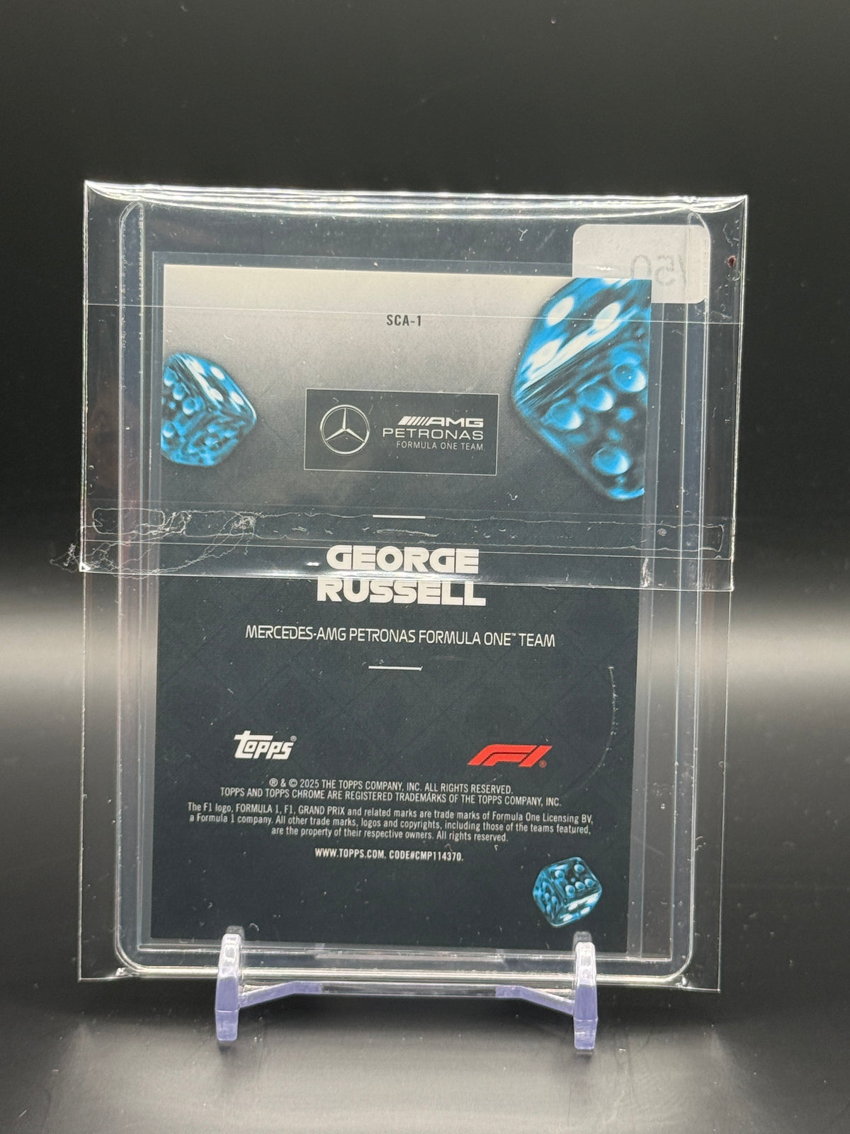 2025 Topps Chrome Sapphire F1 George Russel Mercedes AMG Gold Aces 29/50