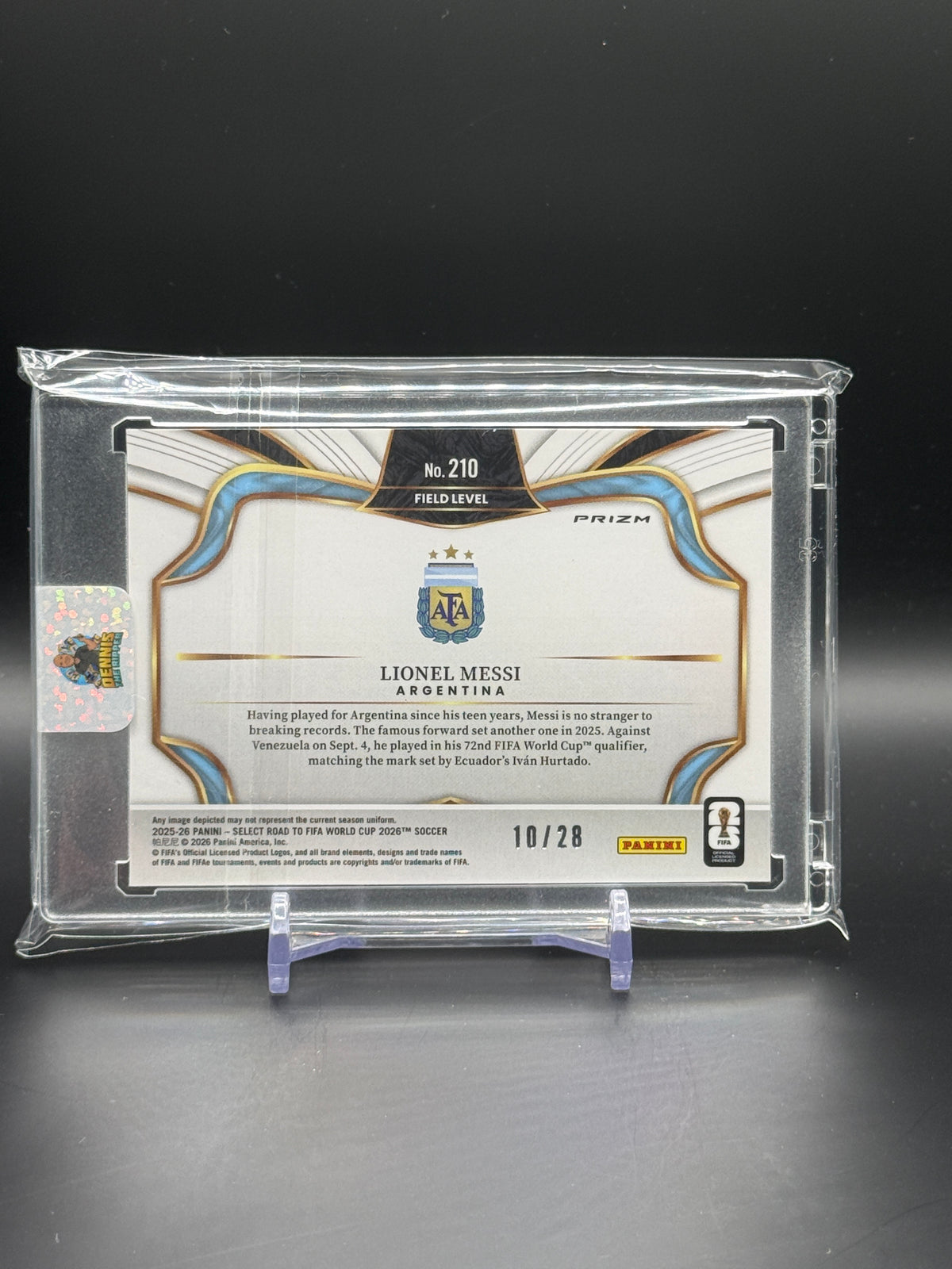 2025-26 Panini Select Road To Fifa World Cup 2026 Lionel Messi Argentinen White Flash 10/28