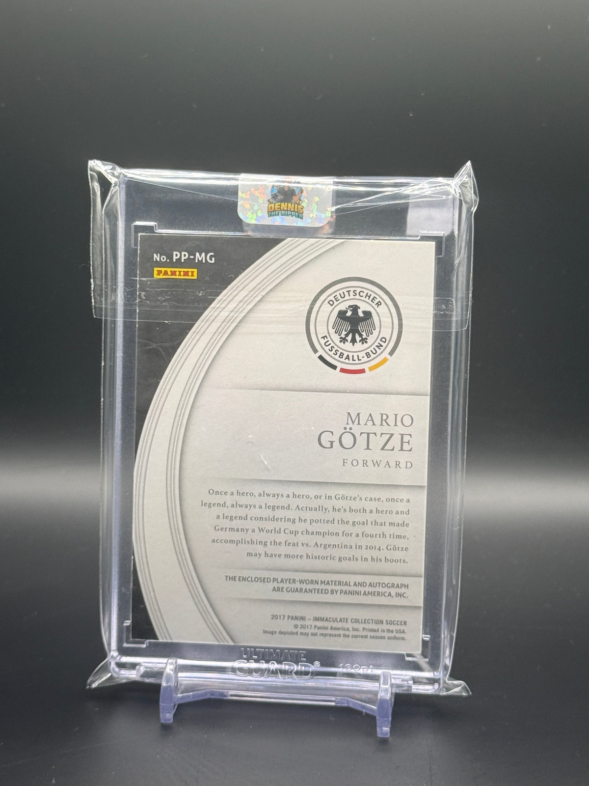 2017 Panini Immaculate Soccer Mario Götze Germany Patch Auto 05/19