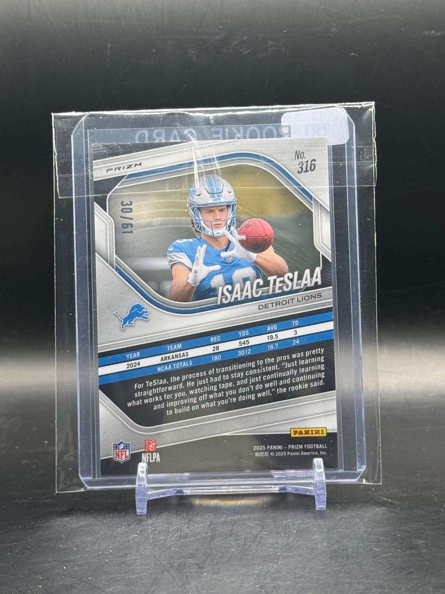 2025 Panini Prizm NFL Isaac Teslaa Detroit Lions Kangaroo 30/61