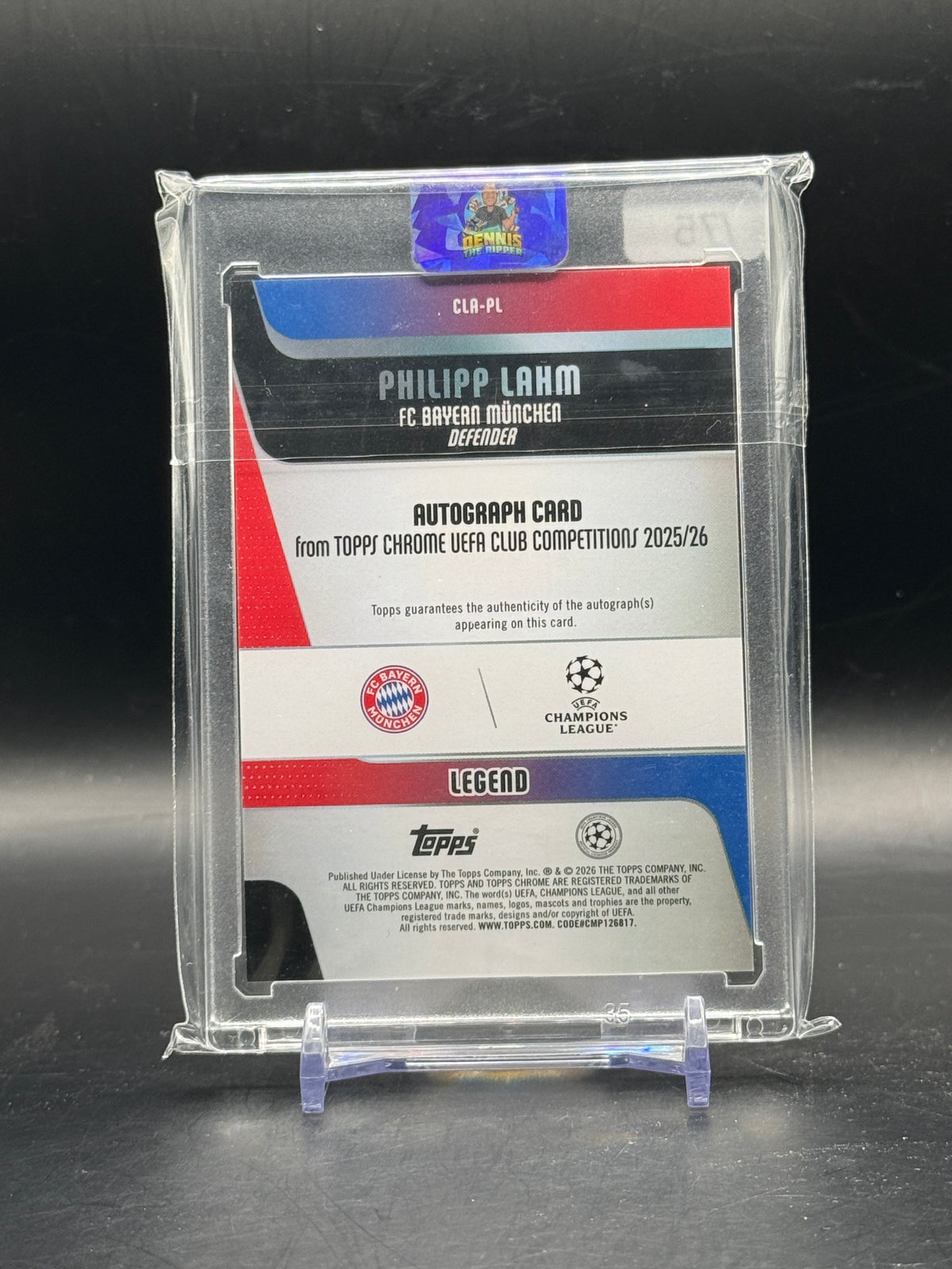 2025-26 Topps Chrome UCC Philip Lahm FC Bayern München Purple Geometric Auto 53/75
