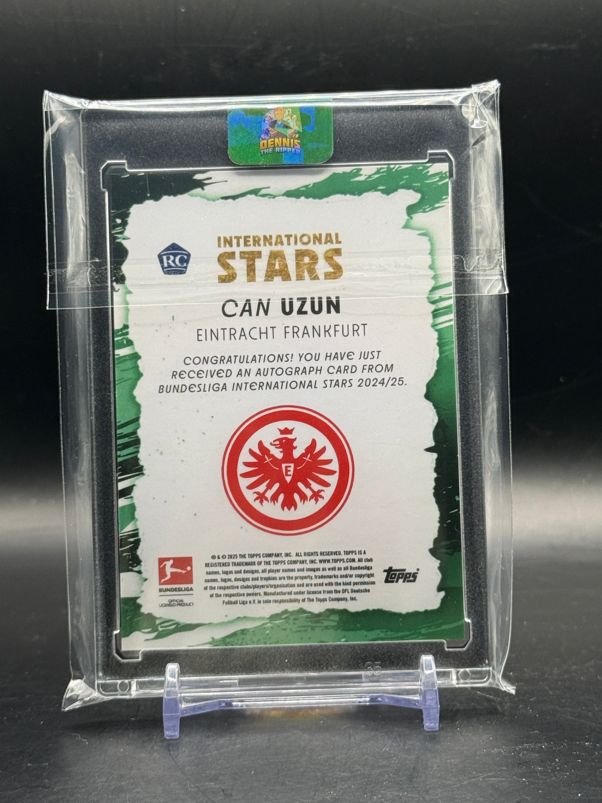 2024-25 Topps Bundesliga International Stars Can Uzun Eintracht Frankfurt Orange Auto 14/25
