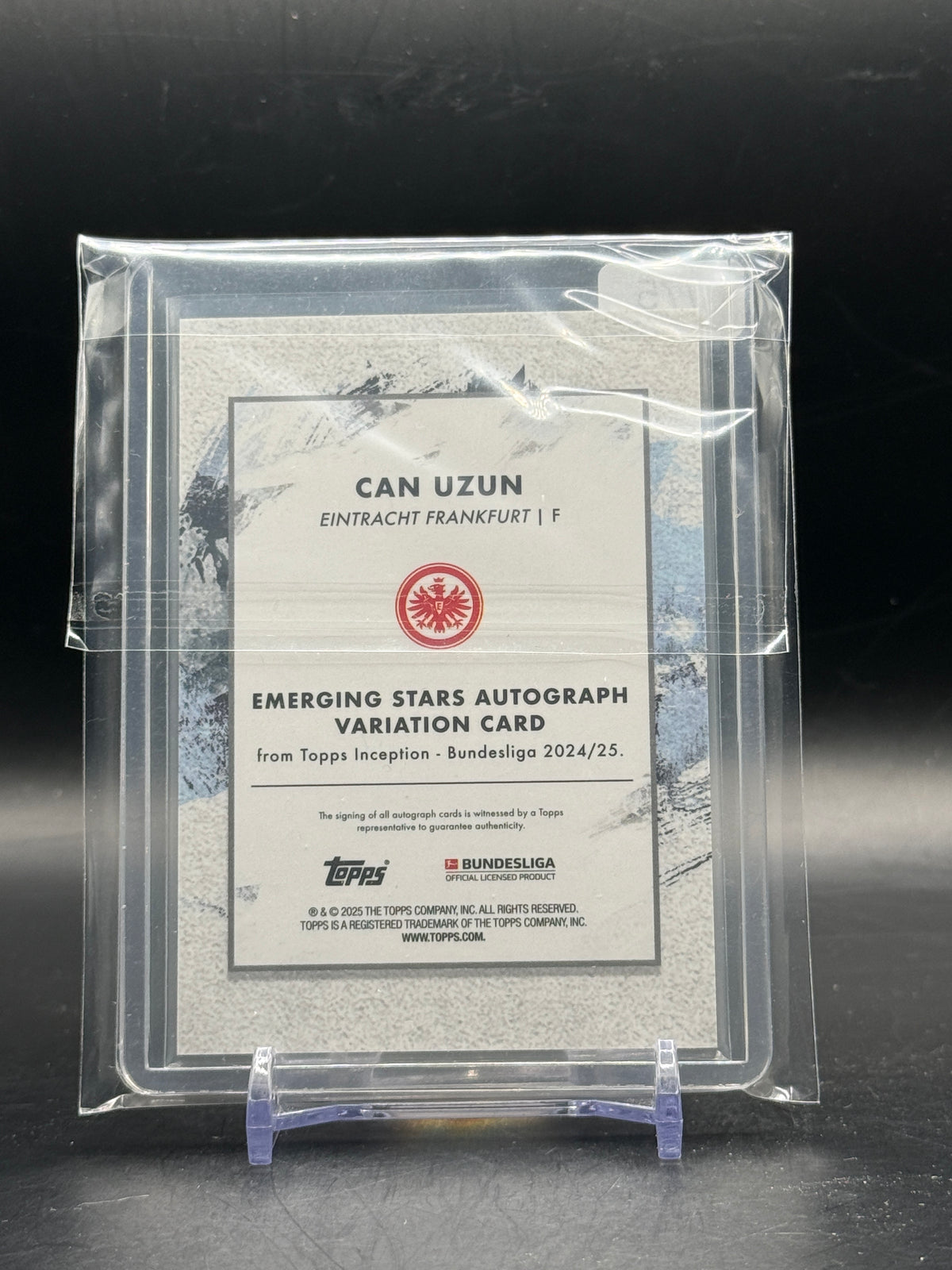 2024-25 Topps Inception Bundesliga Can Uzun Eintracht Frankfurt Green Auto 51/75