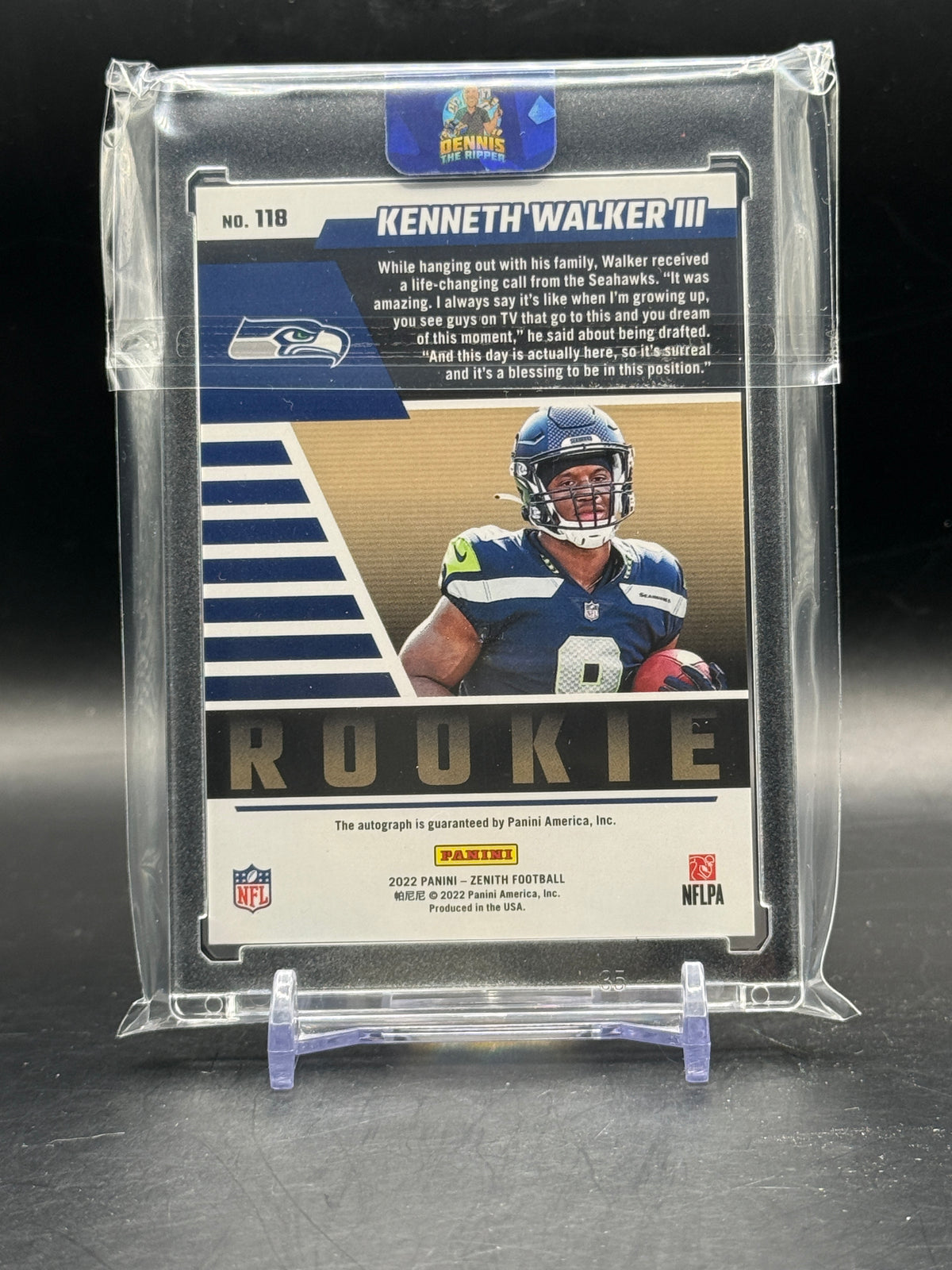 2022 Panini Zenith Kenneth Walker III Seattle Seahawks Auto 17/25