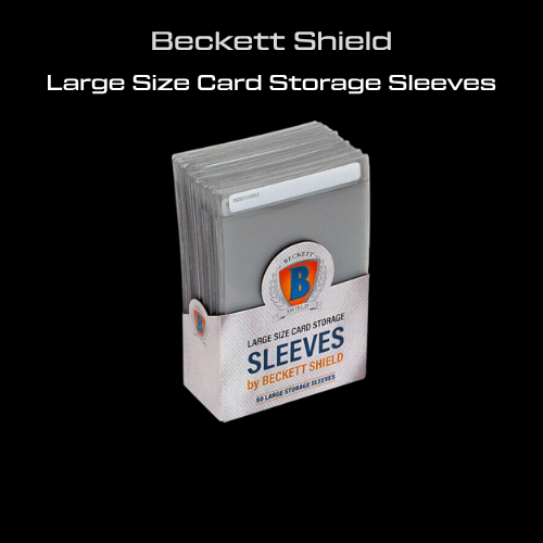 Large Size Card Storage Sleeves 50s Beckett Shield