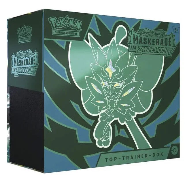 Pokémon KP06 Karmesin & Purpur Top Trainer Box Maskerade im Zwielicht (DE)