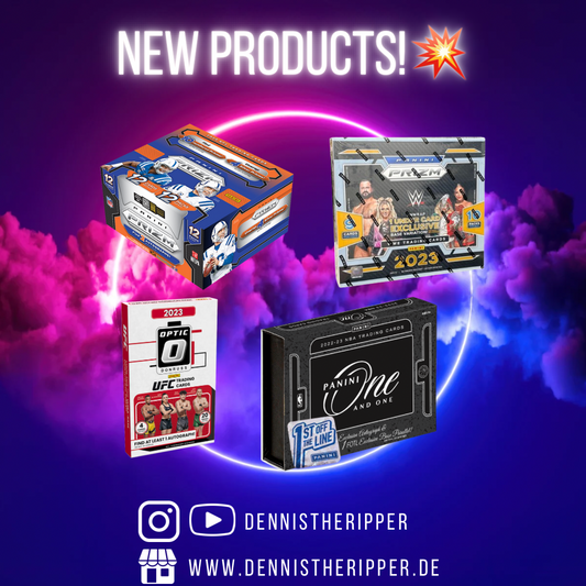 Neue Boxen für unsere Group Breaks oder eure Personals sind auf dem Weg! Panini America Prizm Football, One and One FOTL BK, WWE Prizm Undercard & UFC Optic