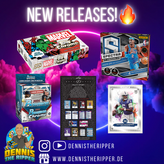 Topps Marvel Chrome exklusiv in Europa! Topps Motif & Bowman Chrome, Leaf Decadence & Panini America Spectra!