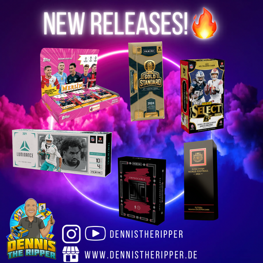 New Releases Topps Merlin UCC, Futera Unique, Panini America Impeccable Basketball & Gold Standard, Select H2 sowie Luminance Football!
