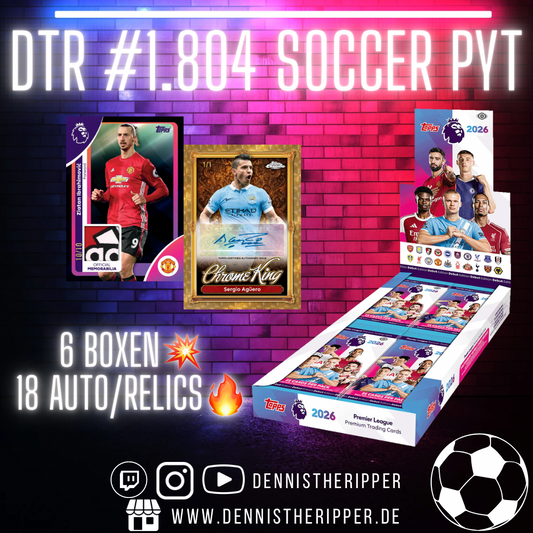 DTR #1804 Soccer Premier League PYT Half Case Group Break 1/2 10 Mini 5 Filler Tottenham, Bournemouth, Burnley & Everton