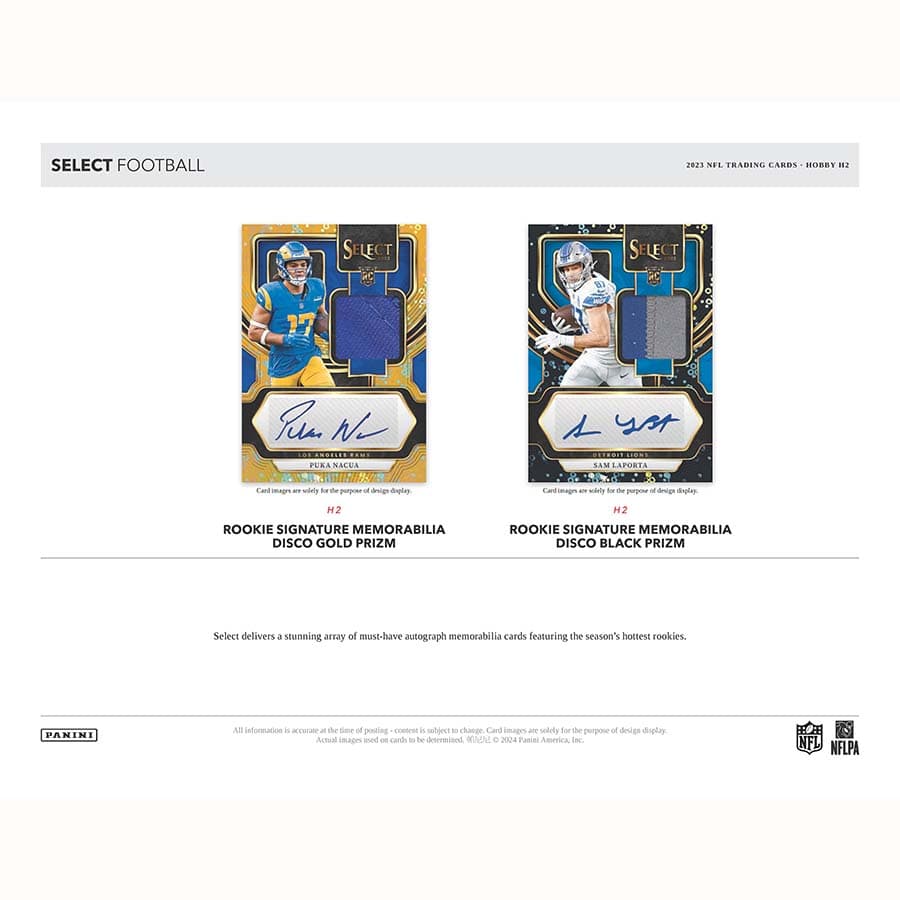 2023 Panini America Select Football NFL H2 Box
