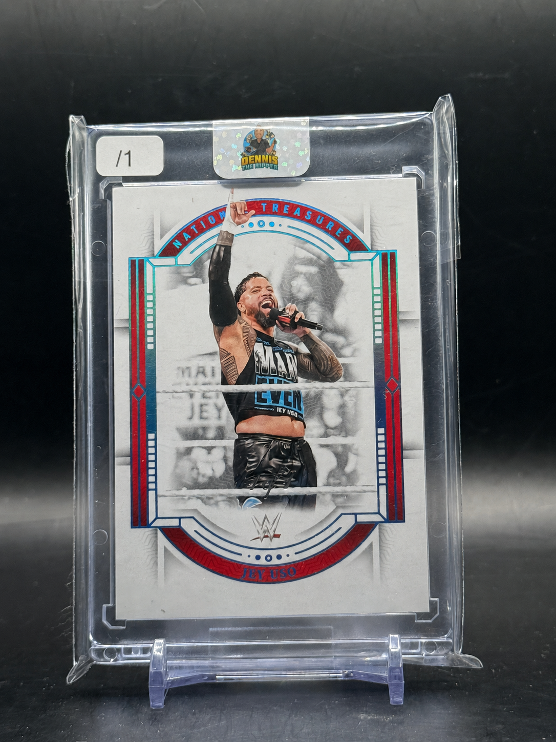 2024 Panini National Treasures WWE Jey Uso 1/1