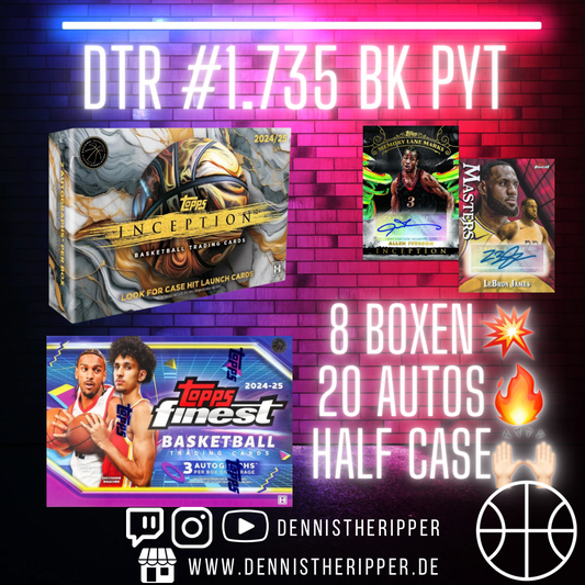 DTR #1735 BK Inception Finest PYT Group Break Half Case 1/2