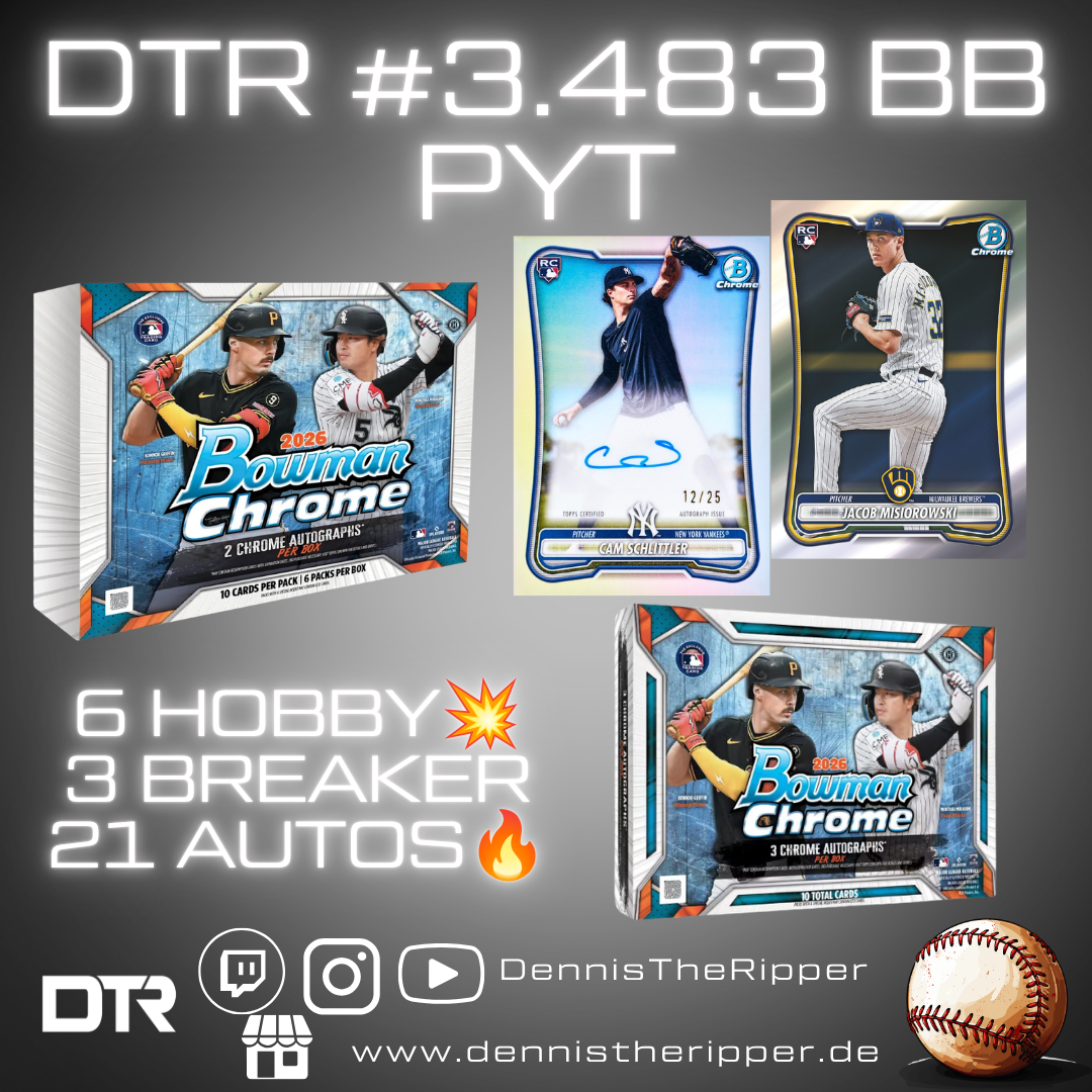 DTR #3483 BB Bowman Chrome Breaker x Hobby 1/2 Half Case PYT Group Break