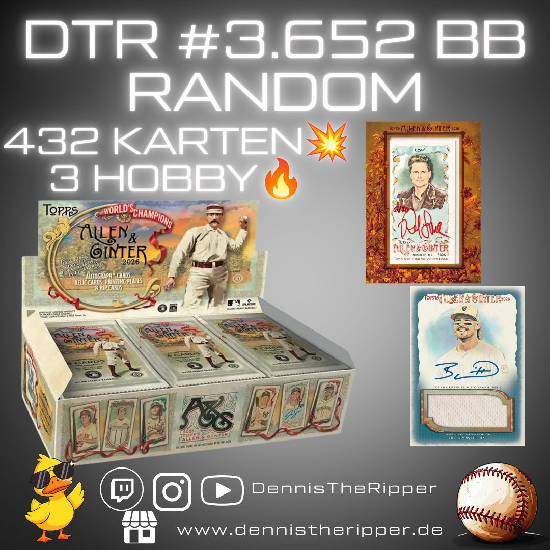 50% Filler DTR #3652 BB Allen & Ginter 3 Boxer Random Group Break Free Spot 💥